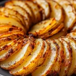 Air fryer sliced potatoes served in a bowl, showcasing their crispy texture.