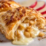 Delicious Apple Pie Brie Bomb ready to be served