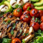 Balsamic Glazed Chicken Salad with fresh greens and balsamic dressing