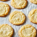 Delicious homemade cream cheese cookies on a baking tray