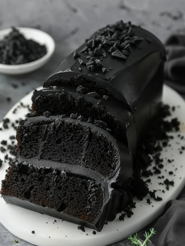 Delicious Black Velvet Cake Roll with cream cheese filling