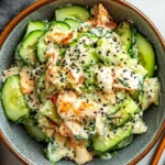 California Roll Cucumber Salad with fresh ingredients and sushi flavors