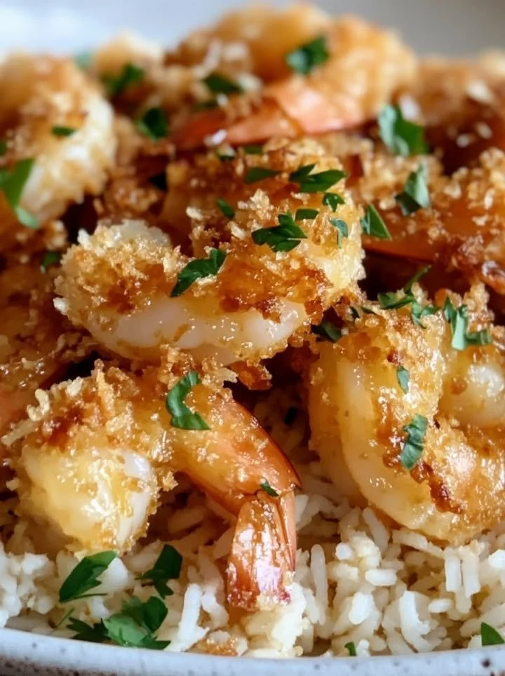 Coconut Crisp Shrimp served with flavorful springy rice