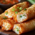 Crispy Crab Rangoon Egg Rolls filled with cream cheese and crab meat