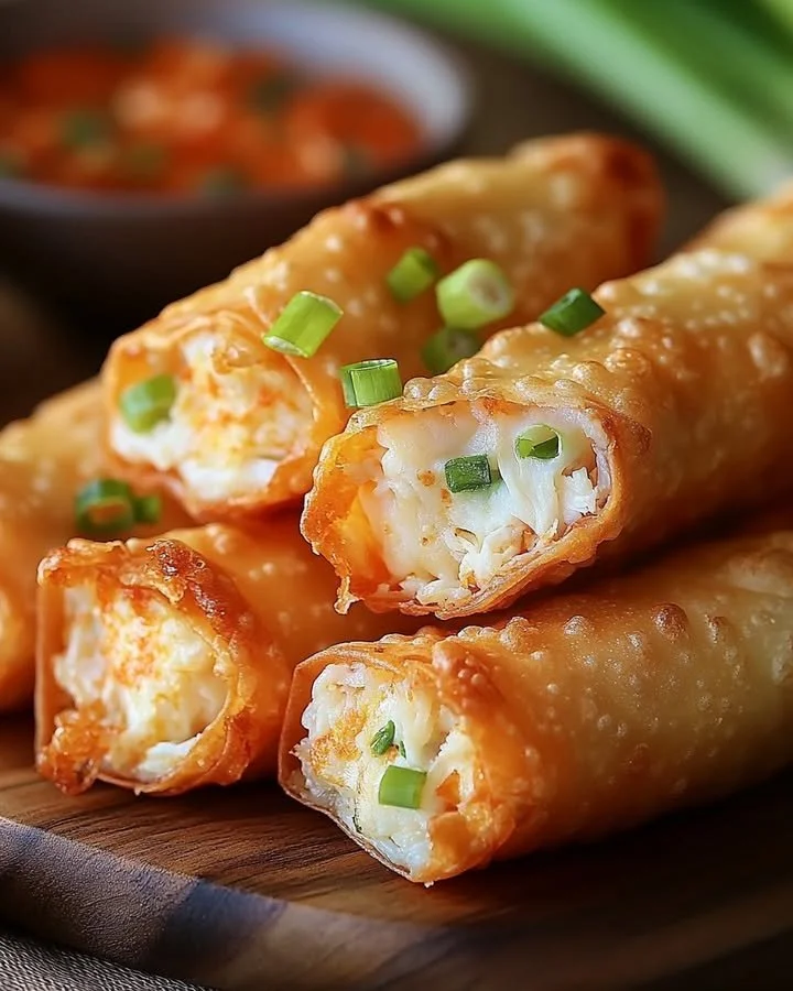 Crispy Crab Rangoon Egg Rolls filled with cream cheese and crab meat