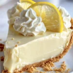 Delicious Cream Cheese Lemonade Pie served with a lemon slice garnish