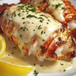 Creamy garlic butter lobster tails served with lemon and herbs.