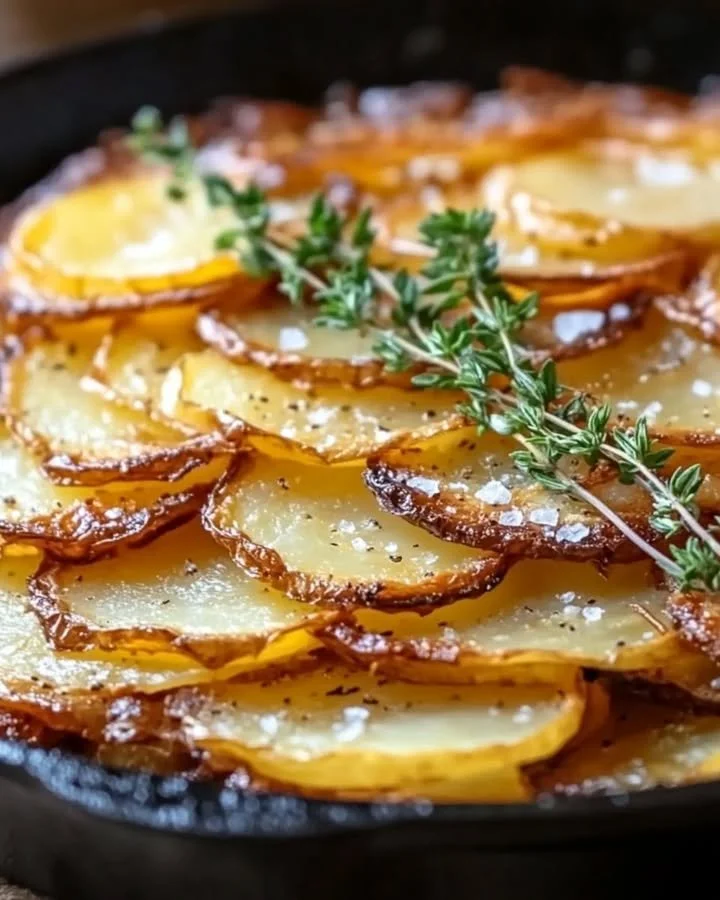 Crispy Balsamic-Thyme Potato Torte, a savory layered potato dish