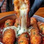 Plate of crispy mozzarella sticks with marinara sauce and creamy dip