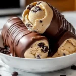 Delicious homemade coffee ice cream in a bowl topped with chocolate shavings