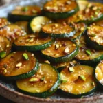 Delicious Honey-Lemon Zucchini dish garnished and ready to serve.