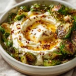 Hot Honey Whipped Feta with Crispy Brussels Chips appetizer