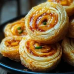 Delicious pepper jelly pinwheels served on a platter for appetizers.
