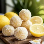 Lemon Coconut Protein Balls, healthy snack rich in protein and flavor