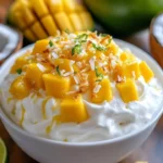 Delicious Mango Coconut Cream dessert with tropical flavors