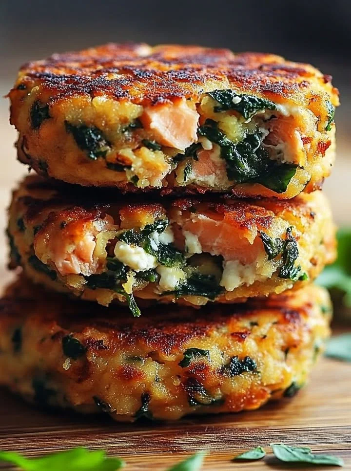 Delicious Mediterranean salmon patties served with herbs and spices