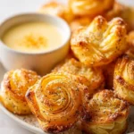 Mini Lemon-Poppy Churro Blossoms on a decorative plate