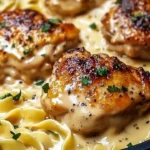 One-Pan Chicken with Buttered Noodles recipe on a plate