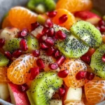 Refreshing citrus fruit salad with a honey-lime dressing served in a bowl.