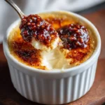 Savory crème brûlée topped with goat cheese and fig chili jam
