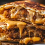 Delicious Smash Burger Quesadilla with melted cheese and juicy burger filling