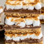 Delicious S'mores Crack Bars with chocolate, graham crackers, and marshmallows