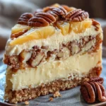 Southern Creamy Pineapple Pecan Cake topped with luscious frosting and pecans.