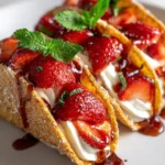 Sweet cinnamon dessert tacos served with toppings and a twist
