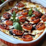 Three-Cheese Tomato Bruschetta Dip served in a bowl with fresh ingredients