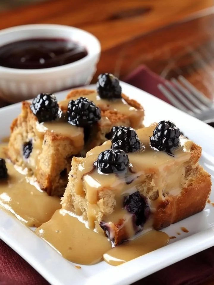 Wild Berry Bread Pudding with Orange Sauce - Delicious dessert recipe